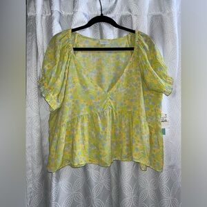 Abound flower blouse size 2x [F-25]